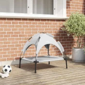 Krevet za psa Srebrno Siva 63 x 49,5 x 60 cm Celik