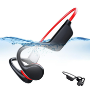 Vodoodporne obušesne slušalke PulseBone MP3 s kostno prevodnostjo, Bluetooth 5.3 in vgrajenim spominom 32GB