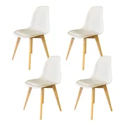 Hanah Home SND3016 set trpezarijskih stolica 4 kom, bela/hrast