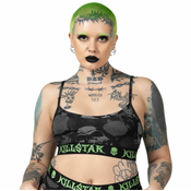 Ženski modrček KILLSTAR - Tzompantli Crop - Črna - KSRA007530