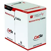 Techly Techly F/UTP Kabel v zvitku Cat.5E CCA 305m Trden Zunanji Črn ITP8-RIS-0305LO