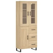 Vidaxl Visoka komoda sonoma hrast 69,5x34x180 cm inženirski les