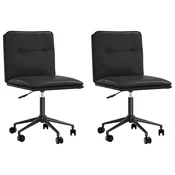 vidaXL vidaXL Jedilni stoli 2 kosa črno umetno usnje, (5000296900)