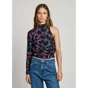 Pepe Jeans za ženske. PL304974 Asimetrični top Aria black (XS), Črna, Priložnostno, Viskoza, Dolg rokav, Brez rokavov / naram