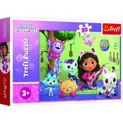 Trefl Sestavljanka Gabbyjeva hišica za punčke 30 kosov