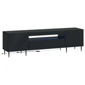 vidaXL LED TV omarica Črna Inženirski les