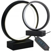 Verkgroup LED okrogla namizna svetilka 3 barve svetlobe USB 23cm črna