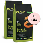 Alleva NATURAL dog lamb & pumpkin adult medium/maxi 2x12 kg