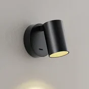 Deko-Light CAN TILT stenski reflektor, črn, O 10 cm kovinsko stikalo GU10 - Dnevna soba/jedilnica - črna - Aluminij