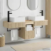 vidaXL Komplet omaric za kopalnico 3 kos Sonoma hrast 53 x 35 x 39 cm