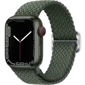 GS Najlonski pašček za Apple Watch 1/2/3/4/5/6/7/8/9/10/11/SE 38/40/41/42 mm, zelen