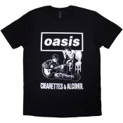 Oasis Majica Cigarettes & Alcohol Illustration Mono Unisex Black XL