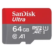 SANDISK Ultra microSDXC 64GB Class 10 UHS-I U1 V10 A1 FHD SD adapter SDSQUAB-064G-GN6MA spominska kartica