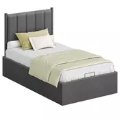 Songmics Posteljni okvir 160x200 cm siva