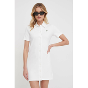 Haljina Lacoste boja: bijela, mini, ravna