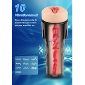 Paloqueth Squeezable Automatic Deep Throat 3D Realistic Structured Pussy Masturbator