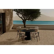 Venture Design Jedilna garnitura Lanzo miza in 4 stoli Alfons Miza 120x75 cm Stol 58x74x55 cm Črna