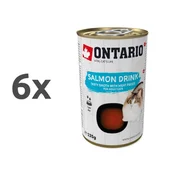 Ontario Cat pijača s koščki lososa 6 x 135 g