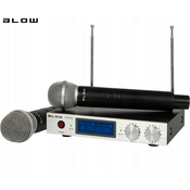 BLOW PRM905 2x brezžični mikrofon s sprejemnikom, domet 50m, priložene baterije