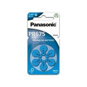 Panasonic - 6 kom Baterije za slušne aparate PR- 675 1,4V