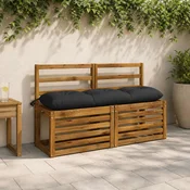 vidaXL Blazina za klop VIANEN 100% poliester Temno modra