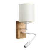 Brilagi - LED zidna lampa NUBILA WOOD 1xE27/25W/230V +LED/3W hrast/bela/krem
