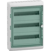 Schneider Electric Nadometna razdelilna omarica Mureva (prej Kaedra) IP65 MRV-3-18-NT-T prozorna vrata 3 vrste 18 modulov/vrsta