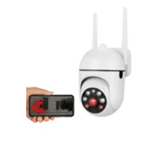 KJB WiFi PTZ nadzorna kamera 3 MP z nočnim vidom in opozorili EU-vtič