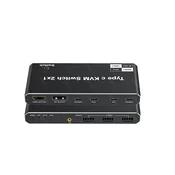 INF 2 v 1 izhod USB-C KVM stikalo 8K@60Hz 4K@120Hz 2 vrata USB-C stikalo, (21275710)