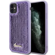 Guess Ovitek Guess Sequin Script Metal za iPhone 11/Xr - vijoličen