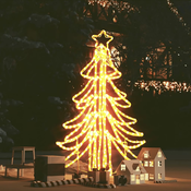 vidaXL LED sklopiva figura božicnog drvca topla bijela 87 x 87 x 93 cm