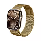 shumee Crong Milano Steel - Pašček iz nerjavečega jekla za Apple Watch 38/40/41 mm (zlat)