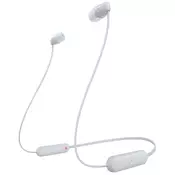 Bežične slušalice s mikrofonom Sony - WI-C100, bijele