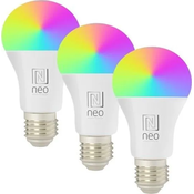 Immax NEO SMART set 3x LED žarnica E27 11W RGB+CCT barvna in bela, zatemnitev, Zigbee, TUYA