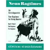 NEUN RAGTIMES/FIVE RAGTIMES BOOK 2 FOR STRING QUARTET