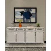 HANAH HOME Komoda Belly KB150 White Silver