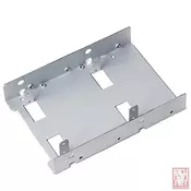 SilverStone SDP08B-Lite, bay converter 3.5 to 2x 2.5, 3.5 to 2.5 HDD/SSD bracket mount kit, Silver