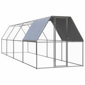 Vidaxl Zunanji kokošnjak 2x8x2 m pocinkano jeklo