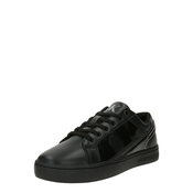 Black Mens Calvin Klein Classic Cupsole Low Mix Leather Sneakers