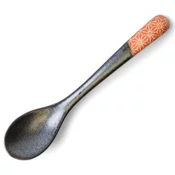 Jedilna žlica ASANOHA 12,5 cm, oranžna, keramika, MIJ