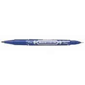 permanentni marker, 0,5/1,0 mm, dvostranski, ZEBRA Mckie Extra Fine, moder