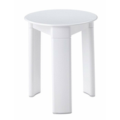 Stol za kopalnico TRIO, premer 33 x 40 cm, bel - Bela - Plastika - Okrogla