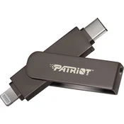 Patriot iLuxe Stick C MFi/128GB/USB 3.2/Lightning + USB-C/Černá