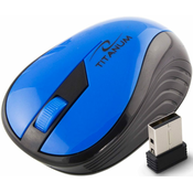 Titanum tm114b brezžična miška 2.4ghz 3d optična usb mavrično modra