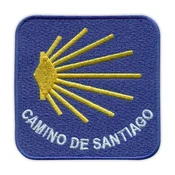 shumee Našitek Pot sv. Jakoba - Camino de Santiago - kvadratna različica - samolepilna podlaga - vezen našitek/značka/emblem