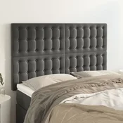 Vidaxl vidaXL Vzglavja za posteljo, 4 kosi, temno siva, 72x5x78/88 cm, žamet