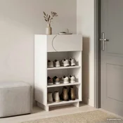 vidaXL Omara za čevlje 48 x 38 x 87,5 cm Konstruiran les Bela