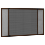 vidaXL Raztegljiv komarnik za okna rjav (75-143)x50 cm