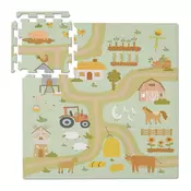 Northix Puzzle podloga s kmečko hišo - 9 kosov, nestrupena pena, varna in izobraževalna