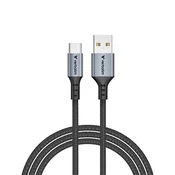 USB kabel, USB-A na USB-C, 1,2 m, VERBATIM, crni 31843